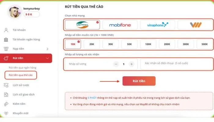 Những điều bạn cần lưu ý rút tiền